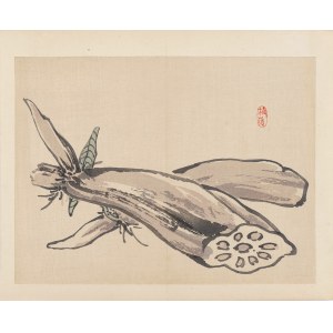 Kōno Bairei (1844-1895), Korzeń lotosu, wyd. Yamada Shinzaburo, Kioto/Japonia, 1913 r.
