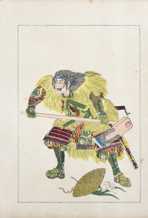 Utagawa Kuniyoshi (1798 - 1861), Akashi Gidayu Hidemoto, z serii „Z życia bohaterów Taiheiki - Powieści o wielkim pokoju