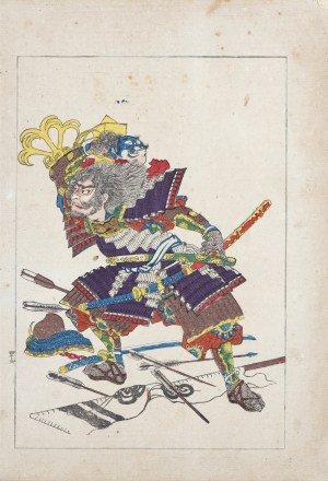 Utagawa Kuniyoshi (1798 - 1861), Endo Kiemon Natosugu, z serii „Z życia bohaterów Taiheiki - Powieści o wielkim pokoju