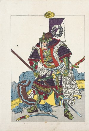 Utagawa Kuniyoshi (1798 - 1861), Samanosuke Yasuakira z klanu Fujiwara, z serii „Z życia bohaterów Taiheiki - Powieści o wielkim pokoju