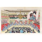 Endo Kokei (active between 1890 - 1904), Tea Dance, from "Fuzoku Gaho," published by Yumani Shobo (Toyodo) Tokyo, Japan circa 1900.