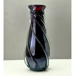 Ruby braided vase - J. Kralik - 1930s
