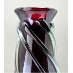 Ruby braided vase - J. Kralik - 1930s