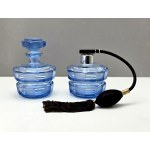 Crystal glass toilet set - Czechoslovakia 1960s