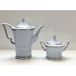 Unique blue Art Deco porcelain - mocha set circa 1930 - Epiag