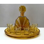 Art Deco liquor set - Hermanowa Hut Czechoslovakia-the 1930s