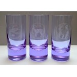 Moser - zodiac signs set of 12 multicolored glasses - Karlsbad - 1968