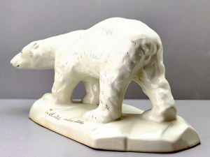Chodzież - Figurine en porcelaine représentant un ours polaire 1960