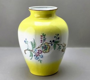 Vase en porcelaine peint à la main - Chodzież - années 1960