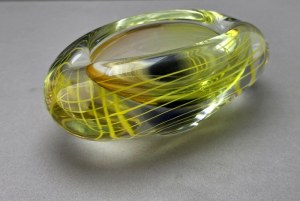 Art glass - ashtray proj. Pavel Juda - Czechoslovakia 1970s