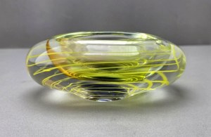 Art glass - ashtray proj. Pavel Juda - Czechoslovakia 1970s