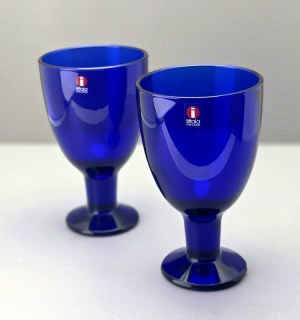 Set of two wine goblets - Vena proj. by Kerttu Nurminen -Finland 1990s