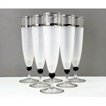 Set of six crystal champagne glasses - Bohemia