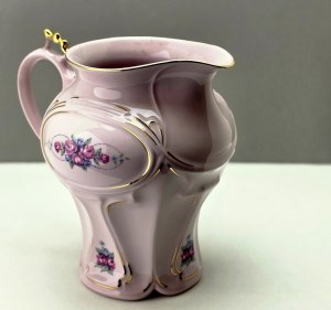 Pink porcelain beverage jug - HC Hodov - Czechoslovakia