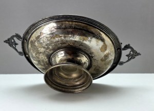 Plewkiewicz silver-plated platter in Art Nouveau style