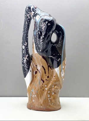 Sculpture abstraite en argile - Art contemporain