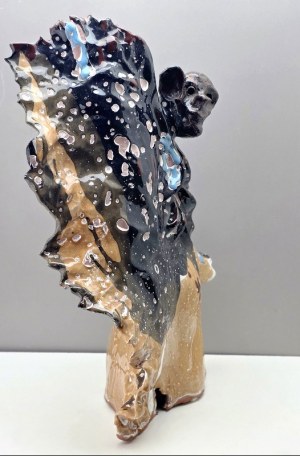 Sculpture abstraite en argile - Art contemporain