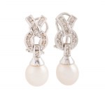 Earrings, second half of 20th century, art déco type