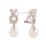 Earrings, second half of 20th century, art déco type