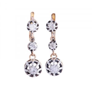 Earrings, France, first half of the 20th century.