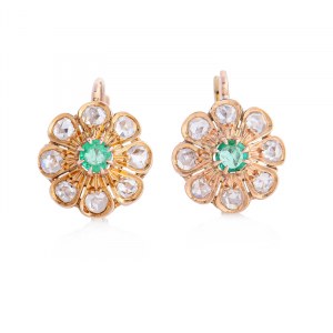 Earrings, France, early 20th century