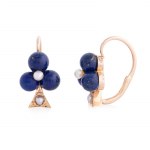 Earrings with clover motif, France, early 20th c.