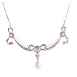 Necklace with bow motif, mid-20th century.