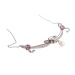 Necklace with bow motif, mid-20th century.
