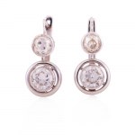 Earrings, second half of 20th century, art déco type