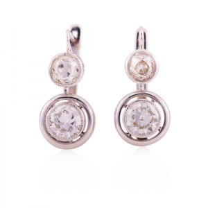 Boucles d'oreilles, 2e moitié du 20e siècle, type art déco