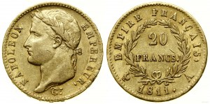 Francja, 20 franków, 1811 A, Paryż