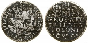 Polska, trojak, 1592, Malbork