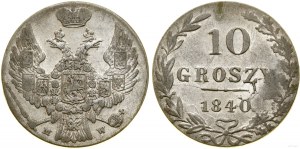Polonia, 10 groszy, 1840 MW, Varsavia