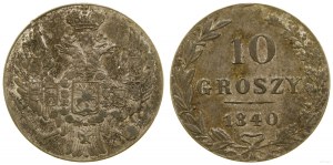 Polonia, 10 groszy, 1840 MW, Varsavia