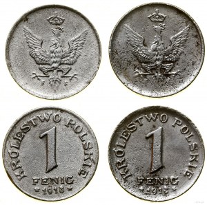 Pologne, 1 fenig, 1918 F, Stuttgart