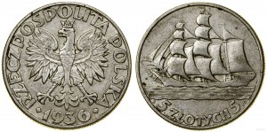 Pologne, 5 zlotys, 1936, Varsovie