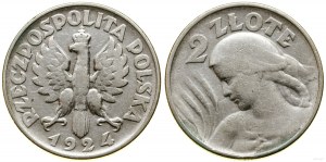 Poland, 2 zloty, 1924, Philadelphia