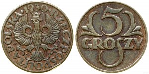 Poland, 5 grosz, 1930, Warsaw