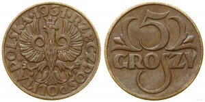 Poland, 5 groszy, 1931, Warsaw