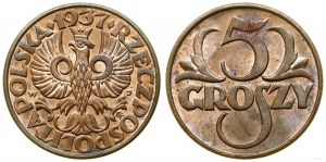 Poland, 5 groszy, 1937, Warsaw
