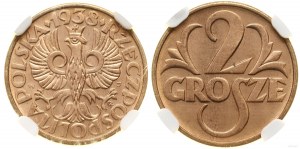 Pologne, 2 grosze, 1938, Varsovie