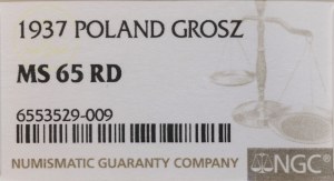 Pologne, 1 grosz, 1937, Varsovie