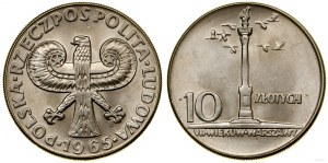 Pologne, 10 zlotys, 1965, Varsovie