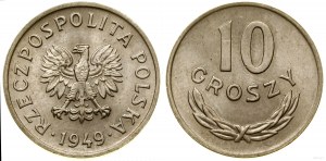 Pologne, 10 groszy, 1949, Kremnica