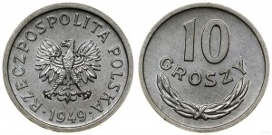 Pologne, 10 groszy, 1949, Varsovie