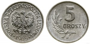Pologne, 5 groszy, 1965, Varsovie