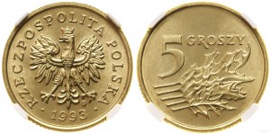 Pologne, 5 groszy, 1993, Varsovie