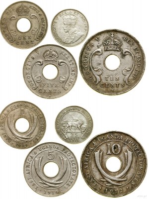 British East Africa, set of 4 coins