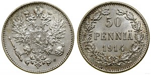 Finlandia, 50 penniä, 1914 S, Helsinki