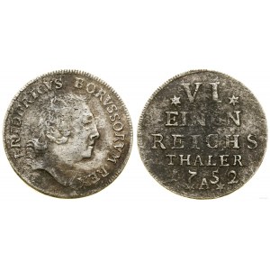 Niemcy, 1/6 talara, 1752 A, Berlin